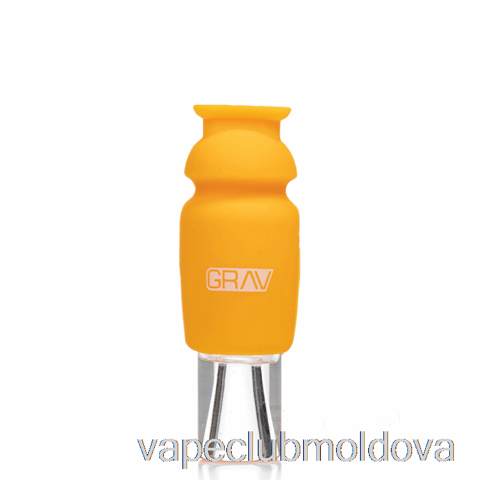 Vape Mod Grav Cârjă Din Sticlă Cu Capac De Silicon Galben Muștar